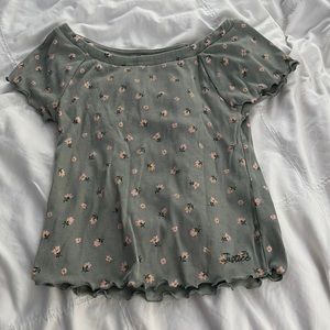 green justice short sleeve shirt with floral design 12 girl